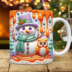 Рождественская чашка 3D дизайн 350 мл synthetic.ua - Фото 1