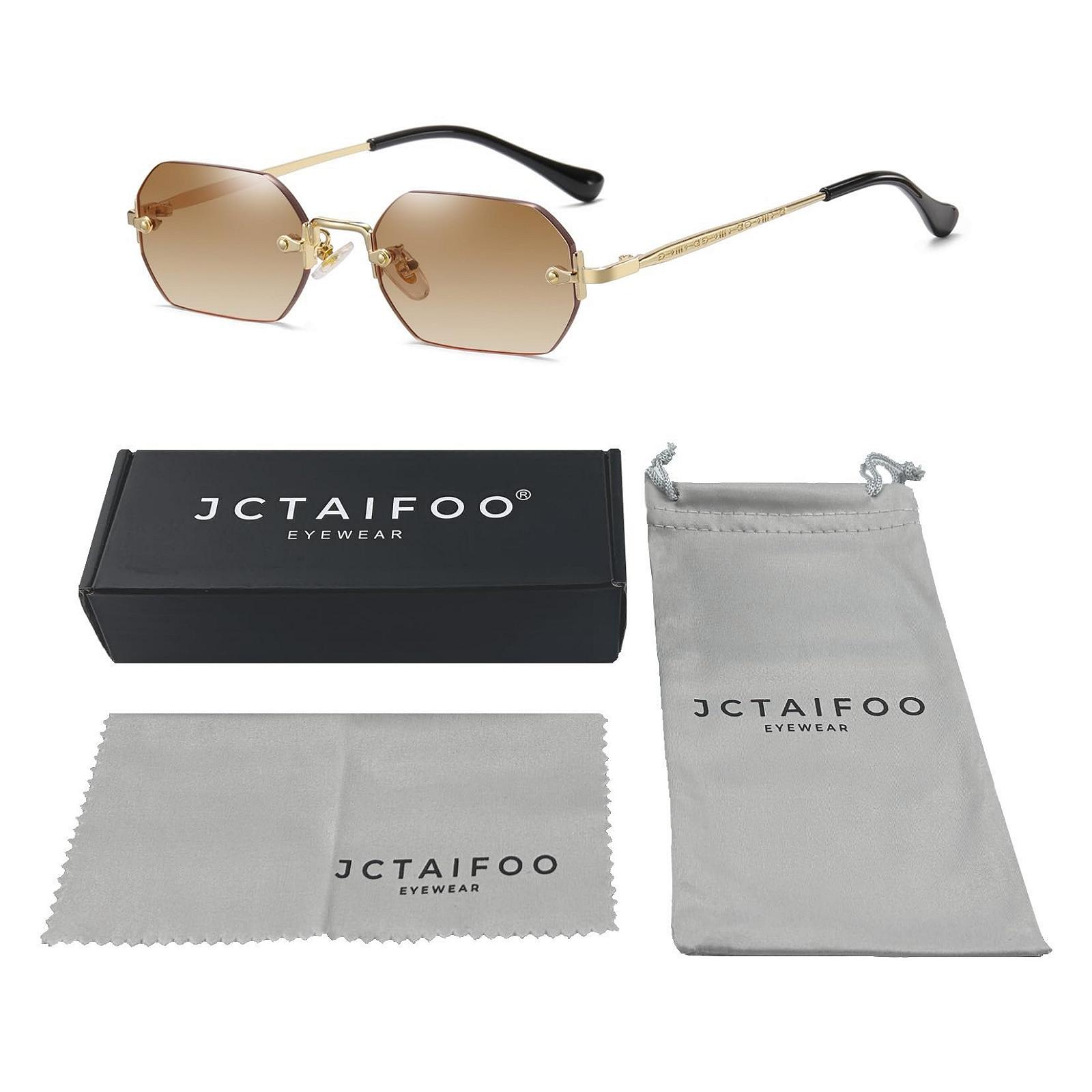 Солнцезащитные очки Retro Rimless Rectangular JCTAIFOO, фото №6