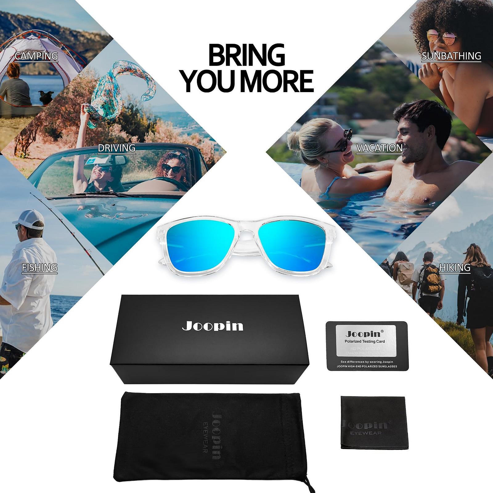 Сонцезахисні окуляри Прямокутні Joopin Поляризовані Класичні Ретро UV400 Унісекс, фото №6 Сонцезахисні окуляри Прямокутні Joopin Поляризовані Класичні Ретро UV400 Унісекс, фото №6