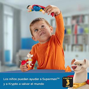 Игровой набор Fisher-Price DC Super Pets Супермен и Крипто, 2 подвижные фигурки и аксессуары synthetic.ua - Фото 1