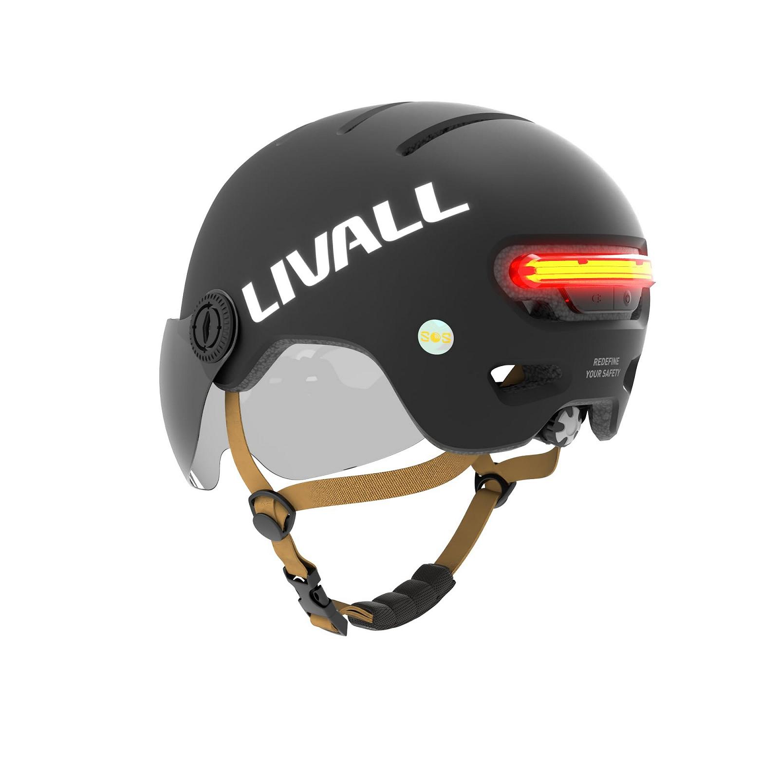 Шолом велосипедний LIVALL L23 Smart зі світлодіодним підсвічуванням і знімним козирком, фото №3