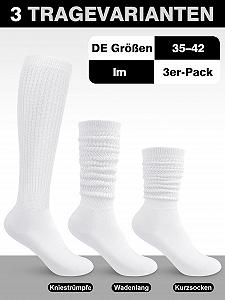 Шкарпетки Cooraby, 3 пари, жіночі, високі, м'які, дихаючі, розмір 35-42 synthetic.ua - Фото 1