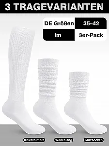 Шкарпетки Cooraby, 3 пари, жіночі, високі, м'які, дихаючі, розмір 35-42 synthetic.ua - Фото 1