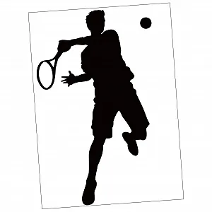 Наклейка на стіну Теніс Водостійка PVC Тенісист Спорт Самоклеюча - Фото 1