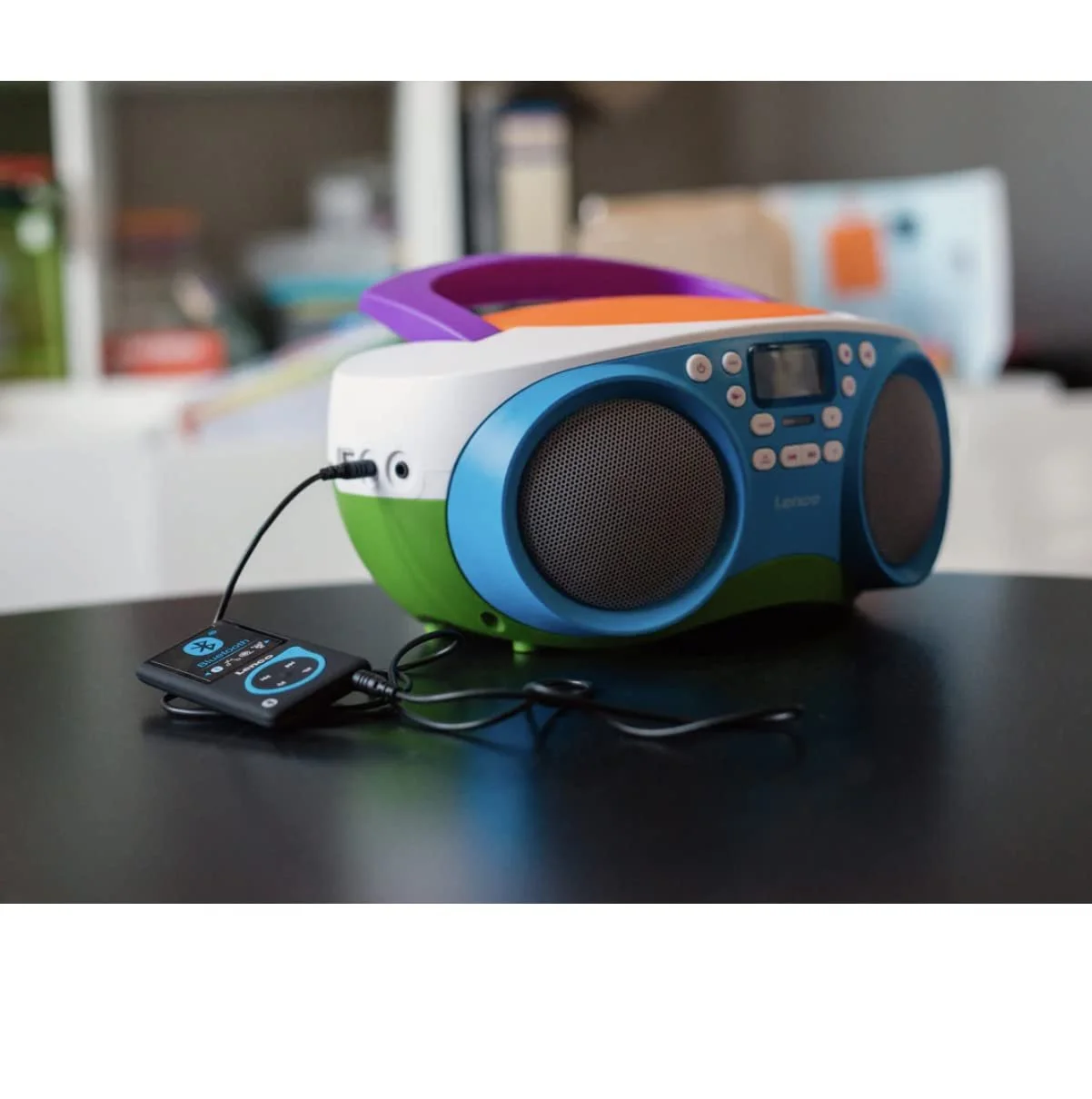 Магнитола Lenco SCD-41, детский, CD-радио, стереосистема, бумбокс, FM-радио, USB, MP3, 2 x 1 Вт RMS, питание от сети и аккумулятора, цветной, фото №7