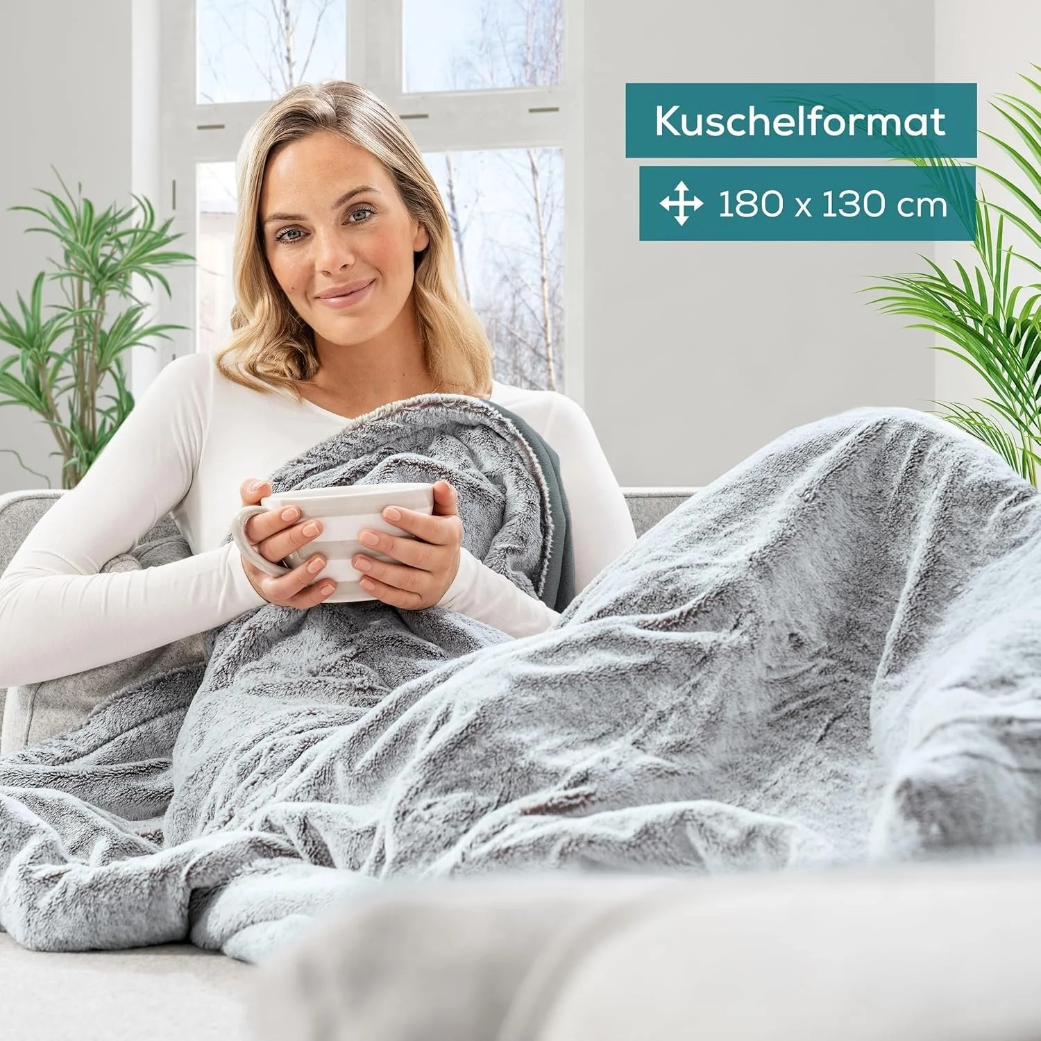 Электрическое одеяло Beurer HD 75 Nordic Grey Green Planet 180 x 130 см, фото №3 Электрическое одеяло Beurer HD 75 Nordic Grey Green Planet 180 x 130 см, фото №3