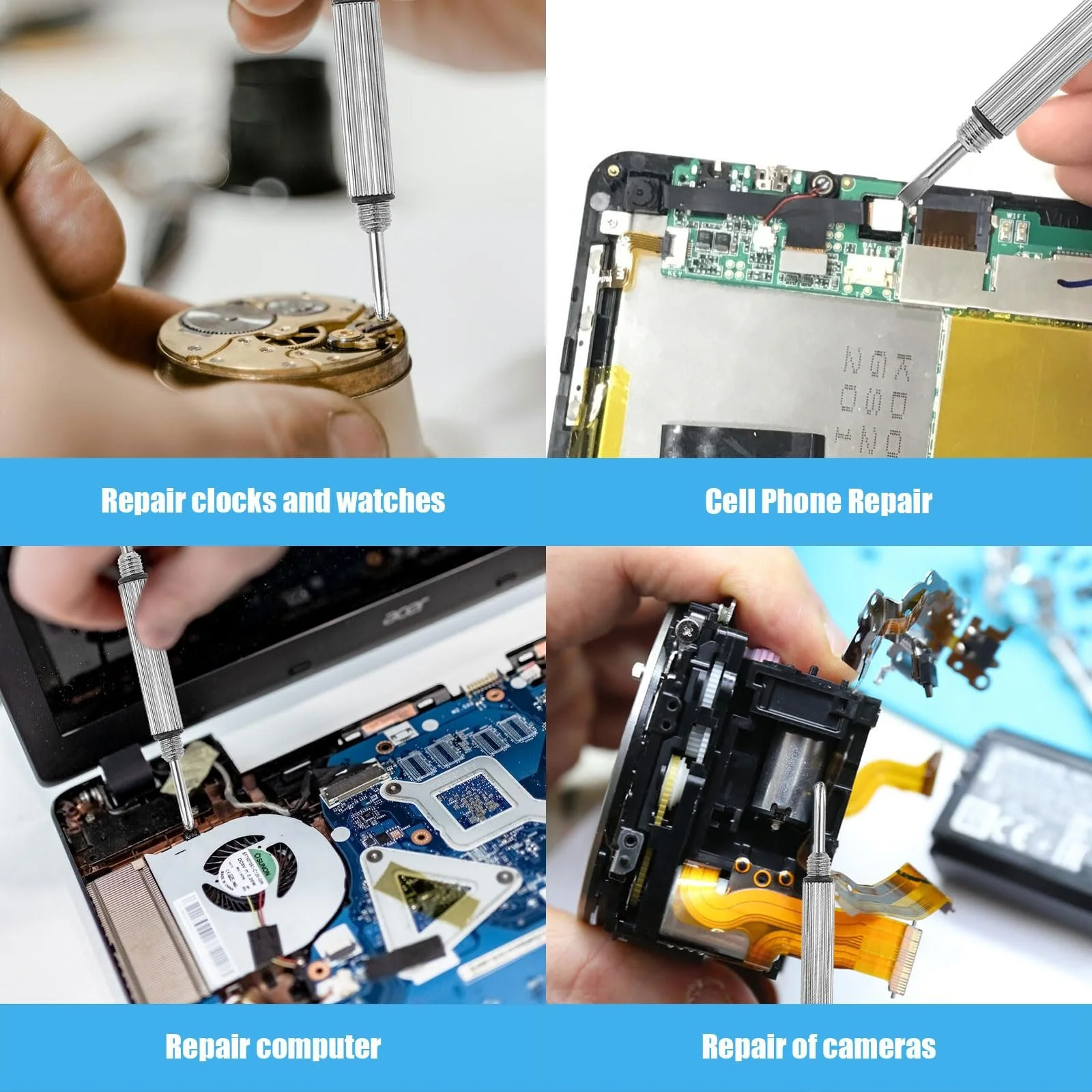 Набір Викрутка Міні 3-в-1 Скло Нержавіюча сталь, фото №5