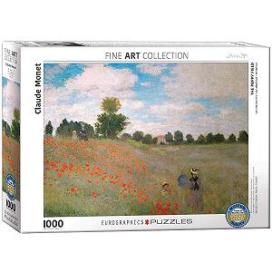 Пазл Eurographics Claude Monet The Poppy Field 1000 деталей, різнокольоровий - Фото 1