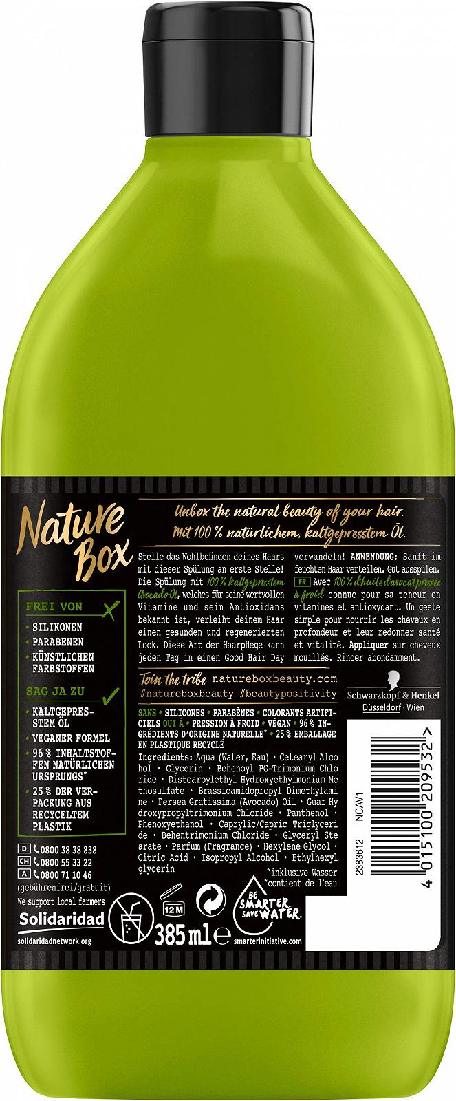 Кондиционер Nature Box Avocado Oil 385 мл, фото №3