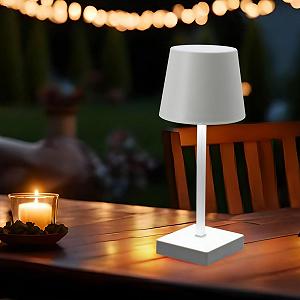 Настільна лампа etc-shop акумуляторна димована 3 рівні USB біла LED 10.5 x 10.5 x 26 см synthetic.ua - Фото 1