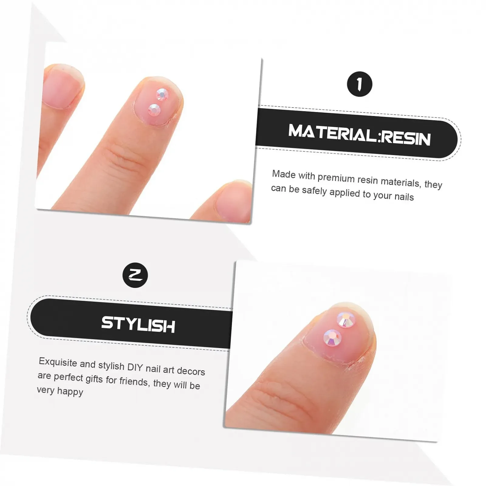 Стрази для нігтів кришталеві рожеві, фото №6 Стрази для нігтів кришталеві рожеві, фото №6