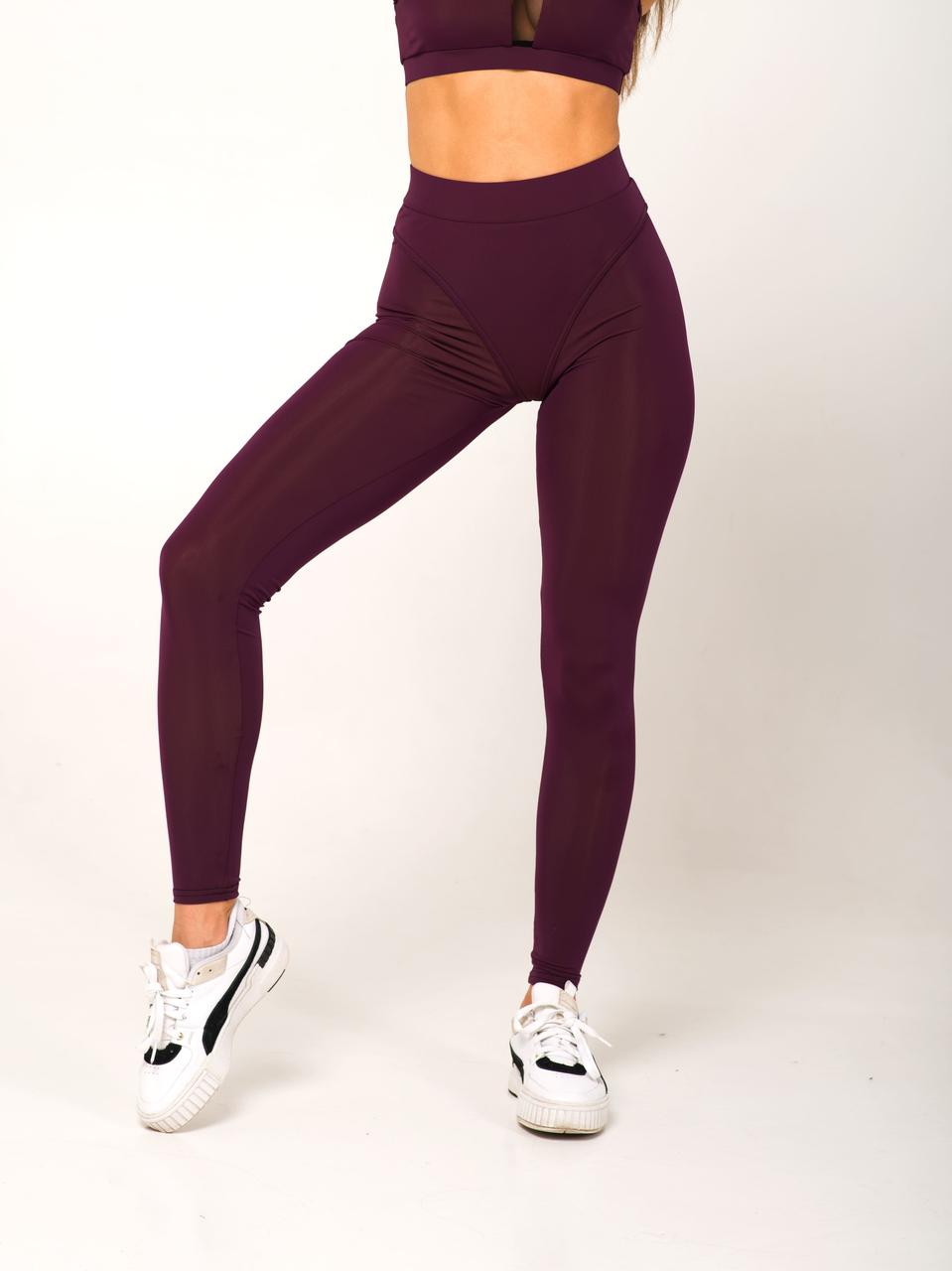 Спортивные лосины бордо NV Devon Rex, фото №1