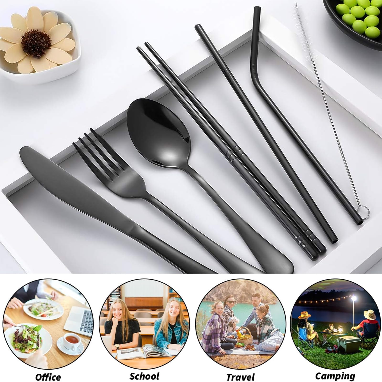 Набор столовых приборов EnixwH 9-Piece Stainless Steel, фото №3
