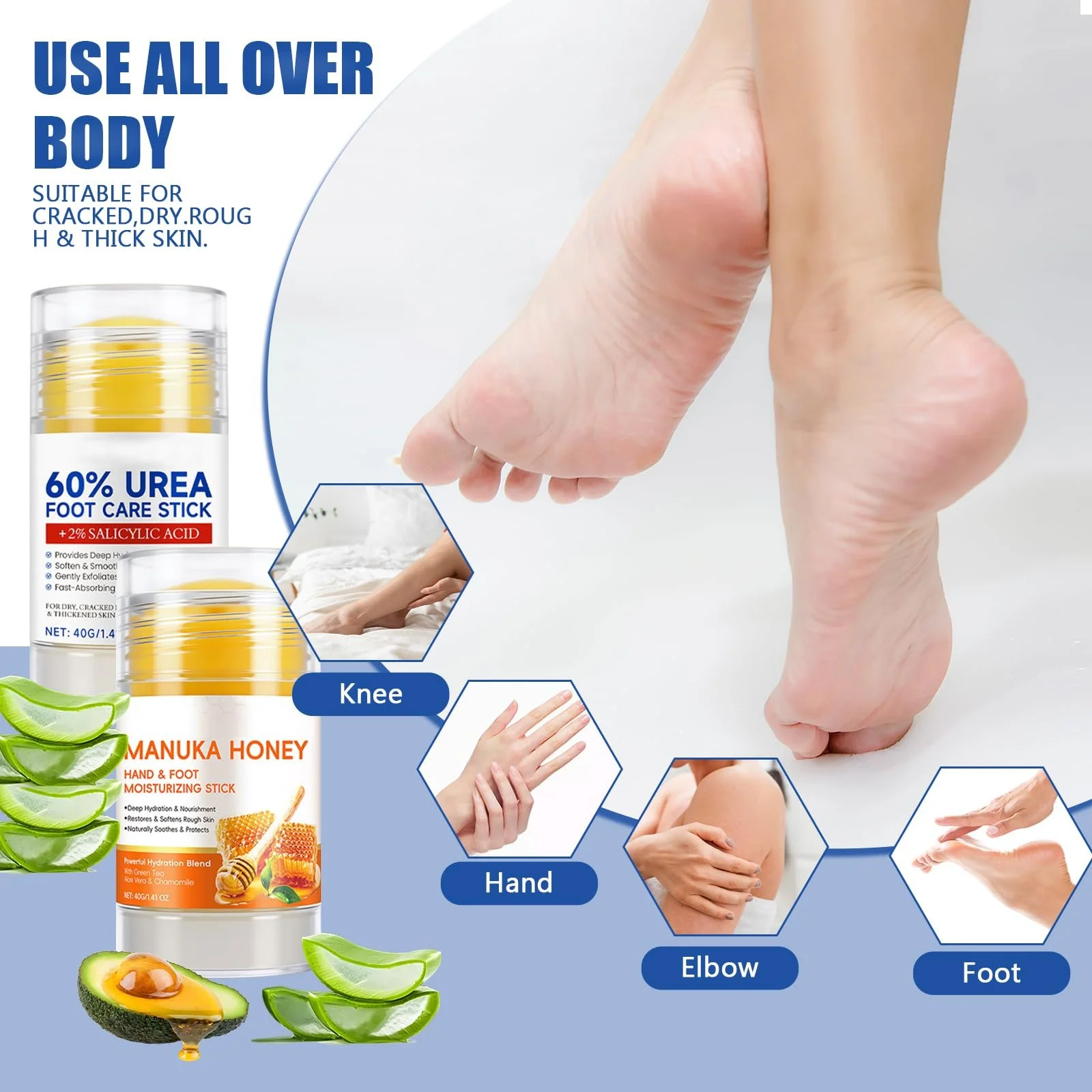 Крем для рук и ног Urea Cream с медом и мочевиной для сухой кожи 1 шт., фото №6