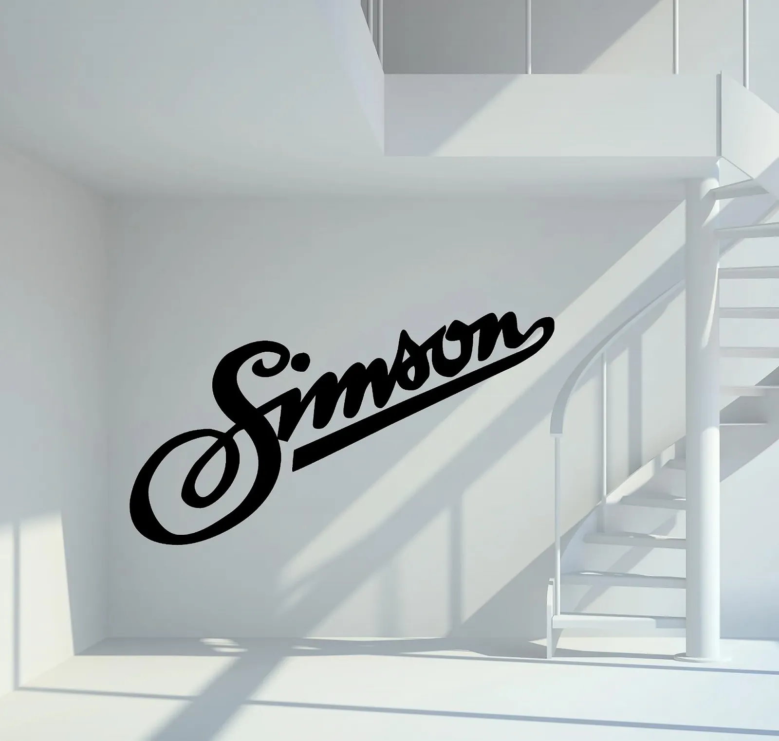 Настінна наклейка Simson Lettering Розмір L прибл. 120 x 64 см Чорна, фото №1