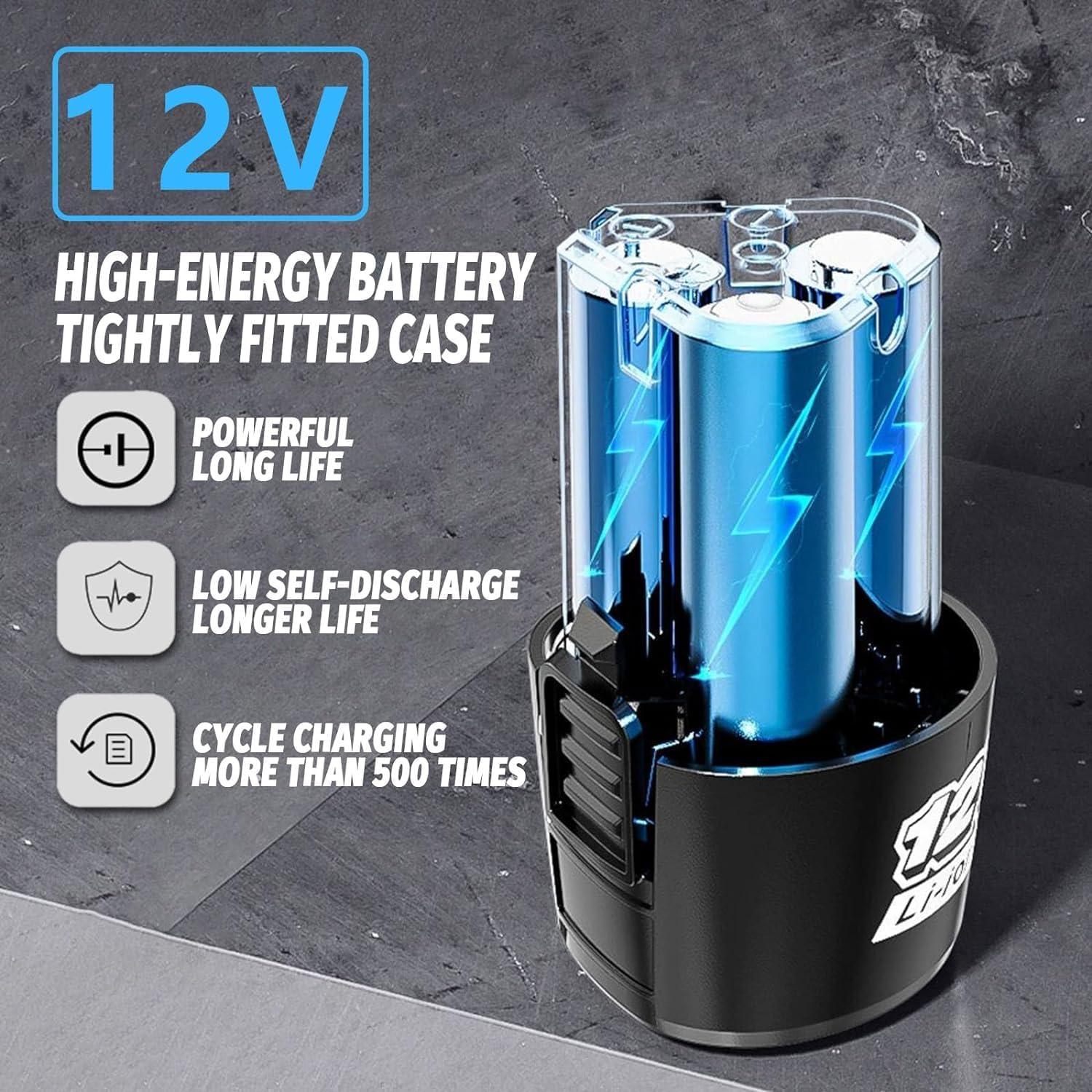 Набор аккумуляторных отверток 12 V 25+1 Torque Levels 45 Nm 2-Speed 17 Pieces Accessory Set, фото №3