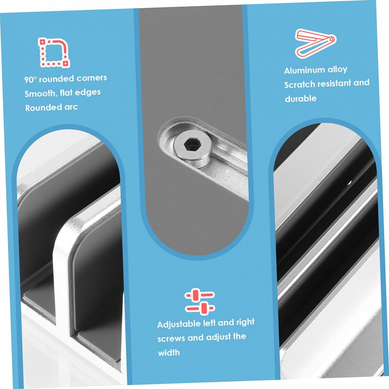 Подставка для ноутбука алюминиевая вертикальная стабильная для экономии места серебристая, фото №9 Подставка для ноутбука алюминиевая вертикальная стабильная для экономии места серебристая, фото №9