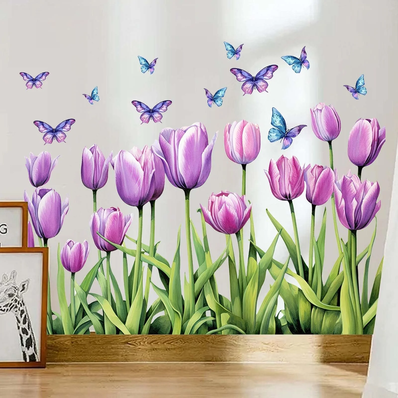 Наклейка на стену Tulip Butterfly 50 x 40 см Светло-фиолетовая, фото №9