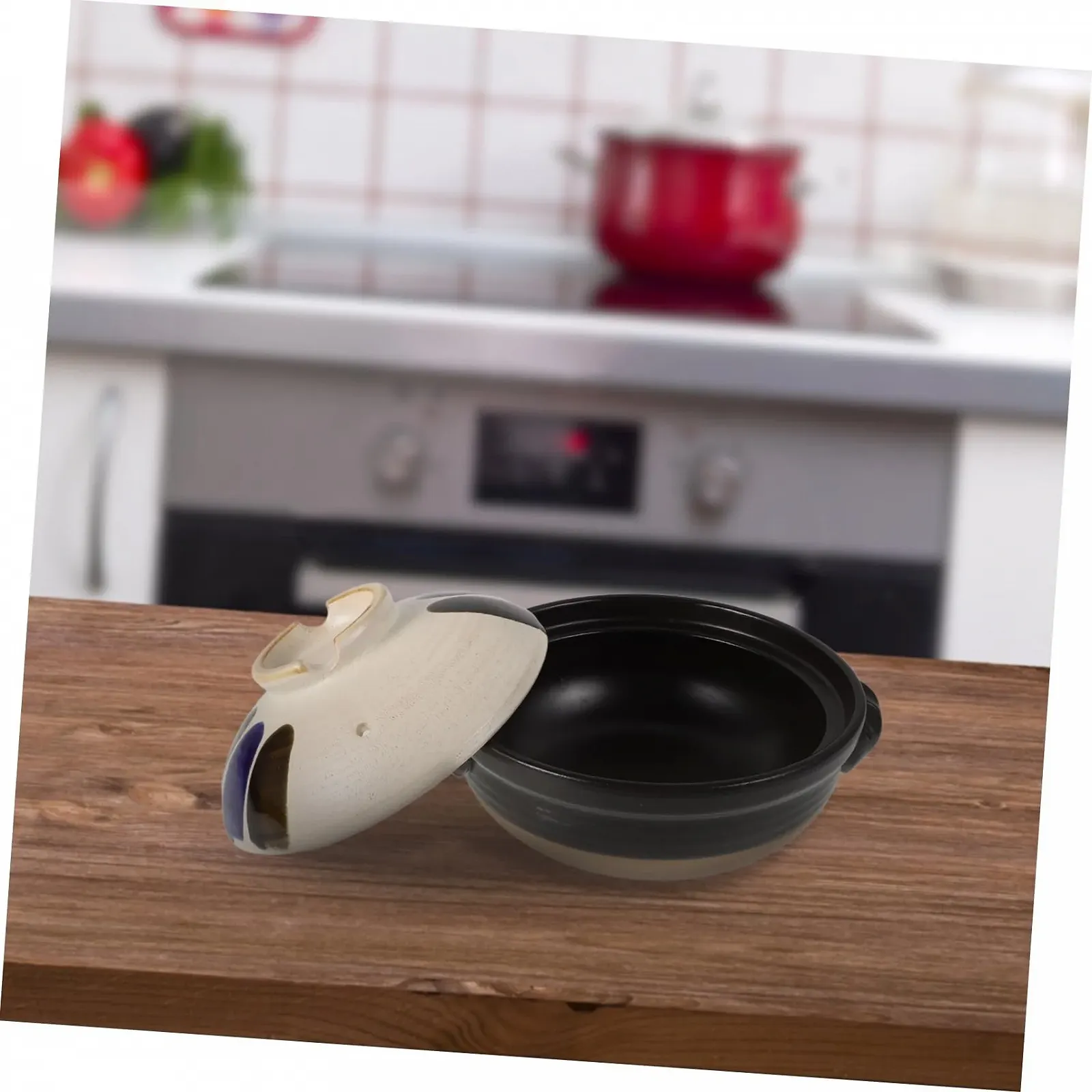 Керамическая кастрюля SOIMISS Японская Термостойкая с крышкой, фото №5