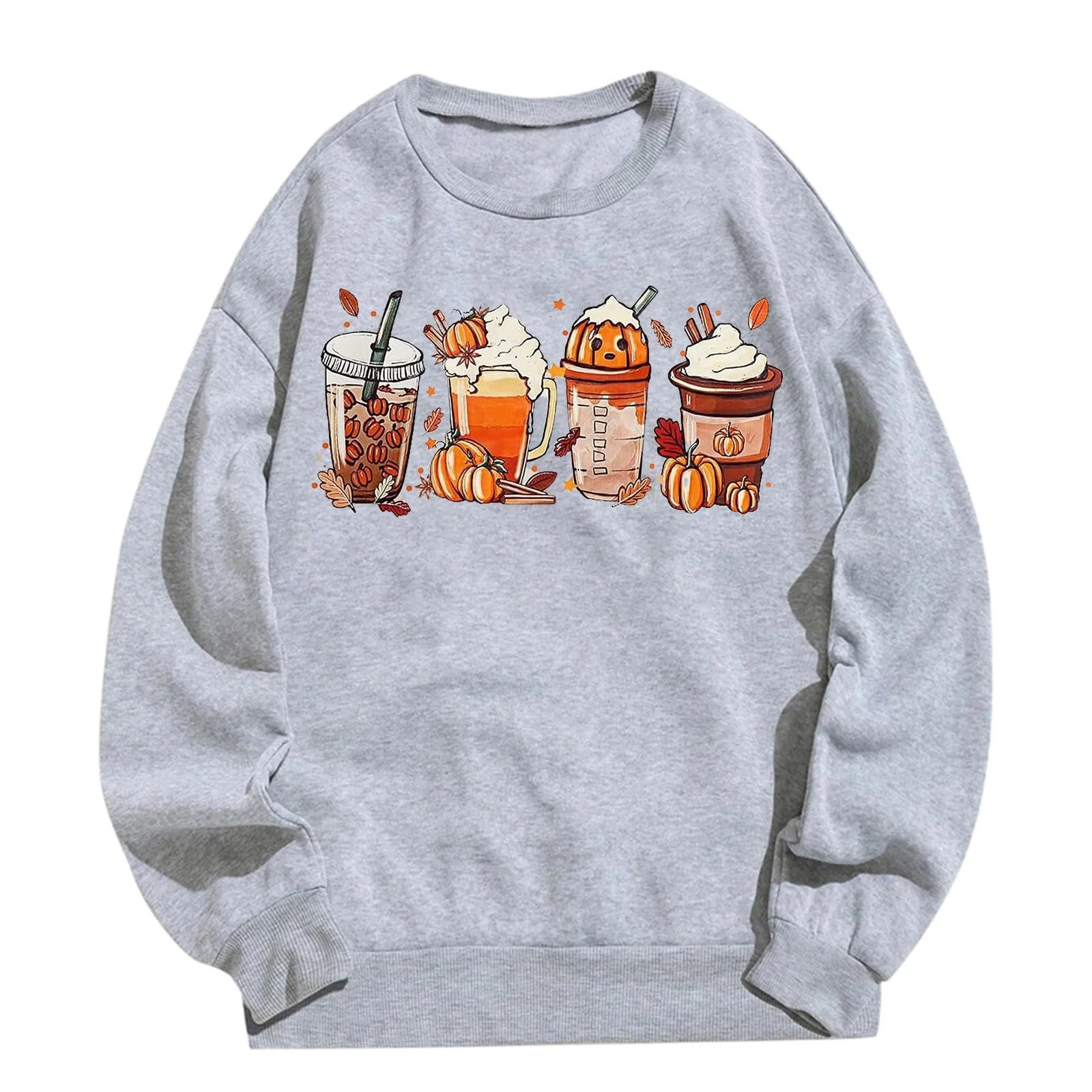 Світшот YueYue З графікою милого гарбуза, фото №2 Світшот YueYue З графікою милого гарбуза, фото №2