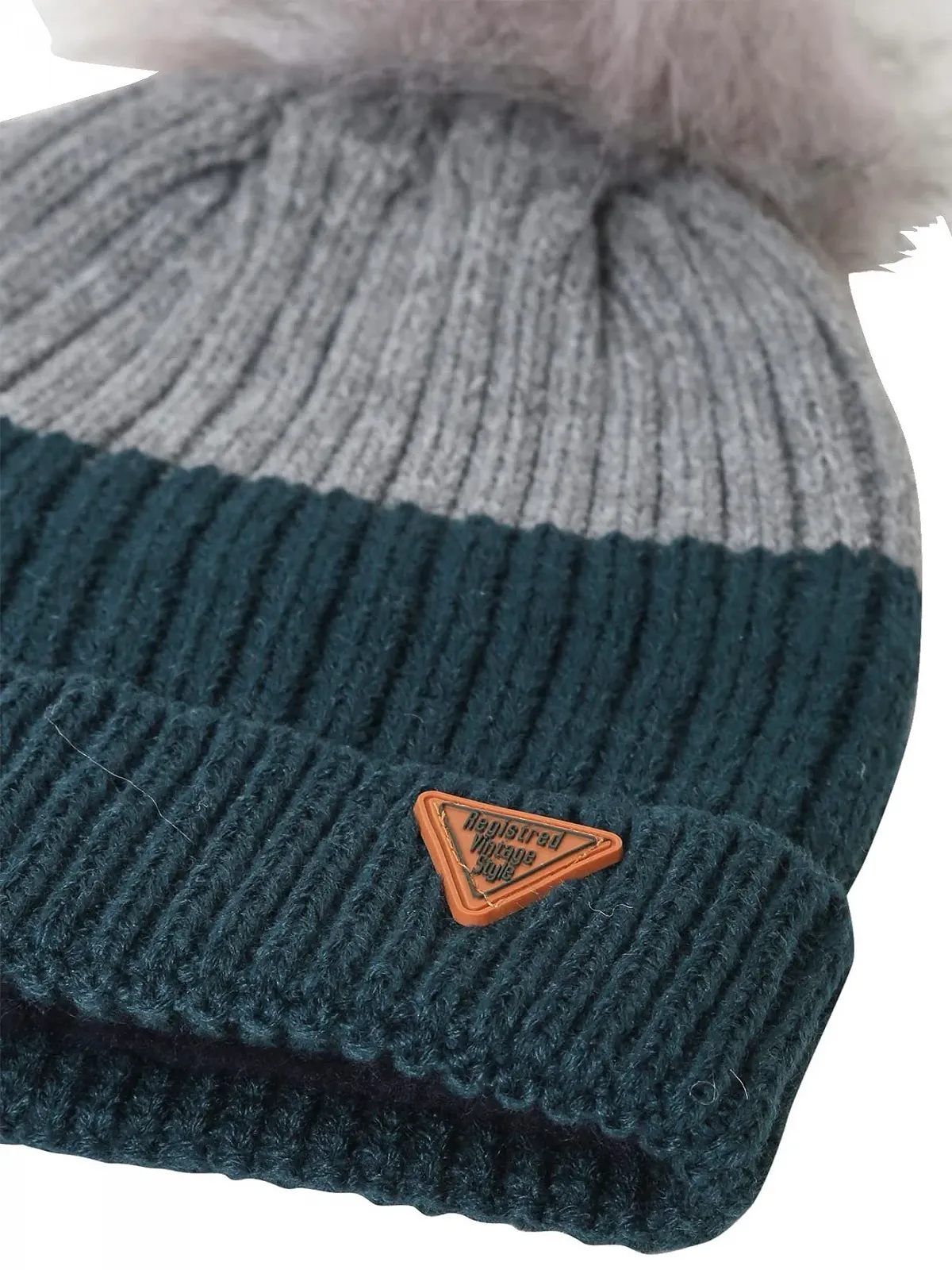 Вязаная Шапка для Мальчиков Vertbaudet Двухцветная, фото №2 Вязаная Шапка для Мальчиков Vertbaudet Двухцветная, фото №2