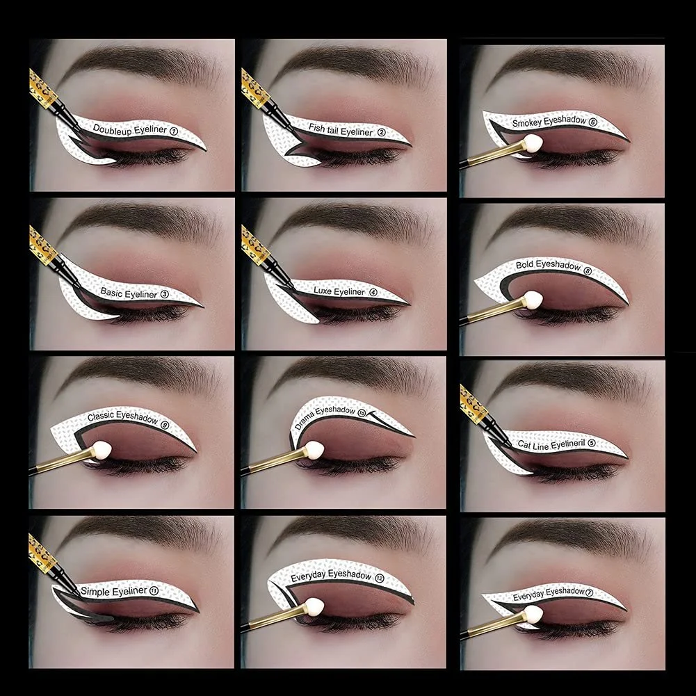 Набір трафаретів для макіяжу очей ikasus., фото №2