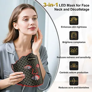 LED Маска для обличчя 7 кольорів Червоний synthetic.ua - Фото 1