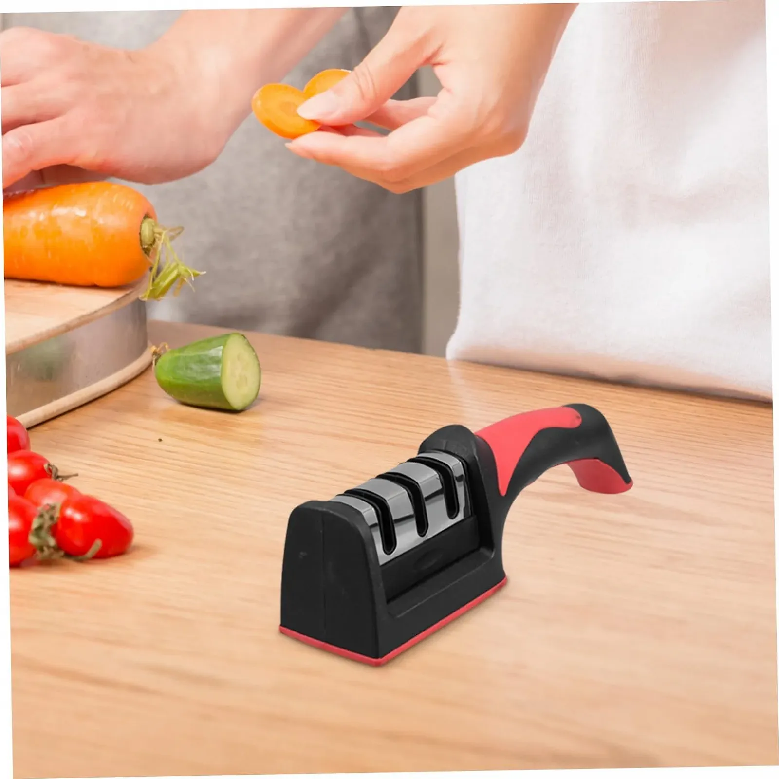 Точило для ножів ERINGOGO триступенева багатофункціональна з нержавіючої сталі, фото №9