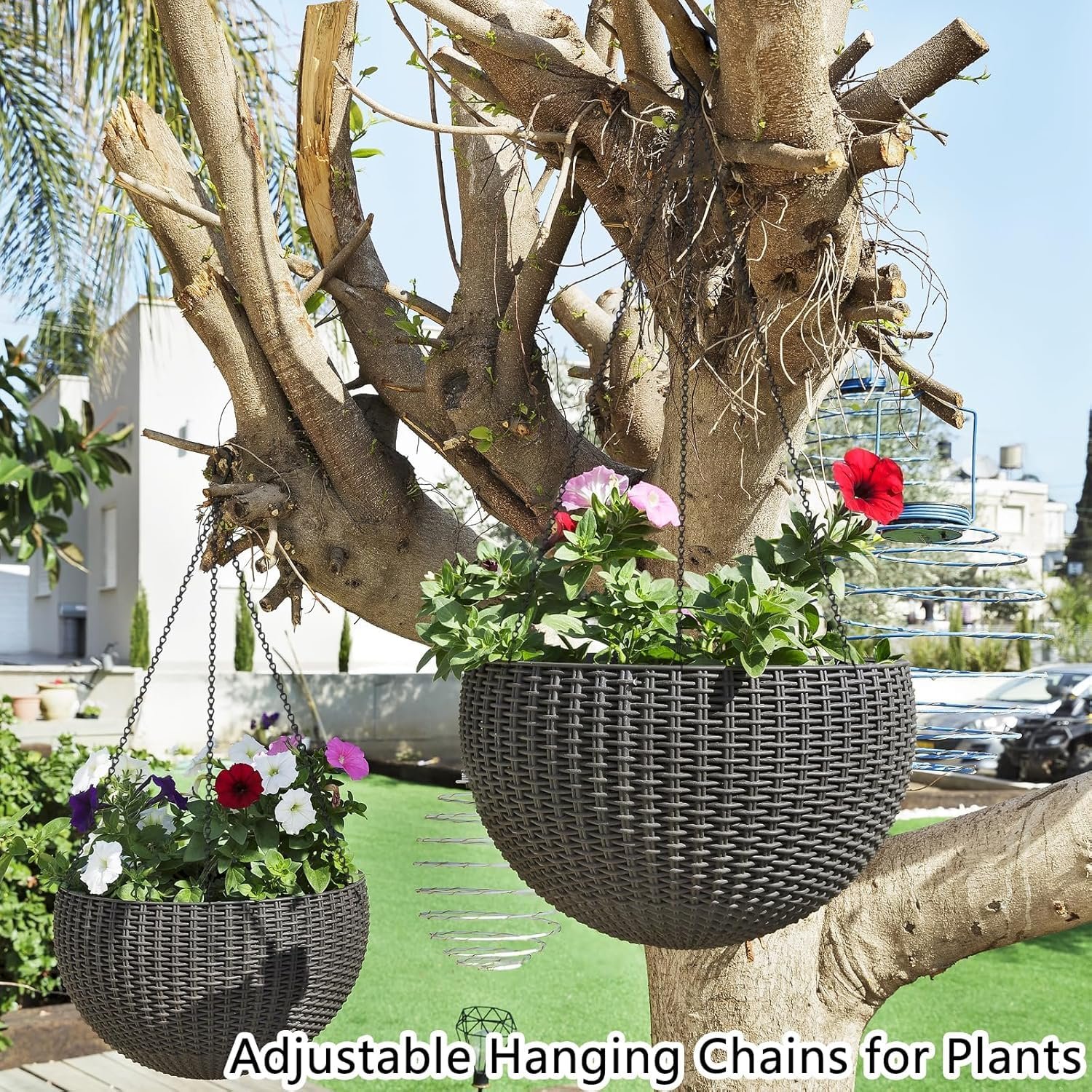 Ланцюги для підвісних кошиків Металеві з затискачами 50 см 3 шт. Чорні, фото №4 Ланцюги для підвісних кошиків Металеві з затискачами 50 см 3 шт. Чорні, фото №4