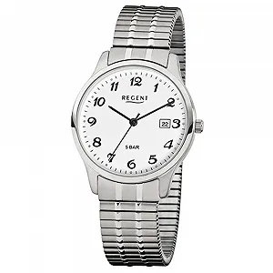 Аналоговые кварцевые часы Regent F-875 мужские с диаметром 36 мм, браслет - Фото 1