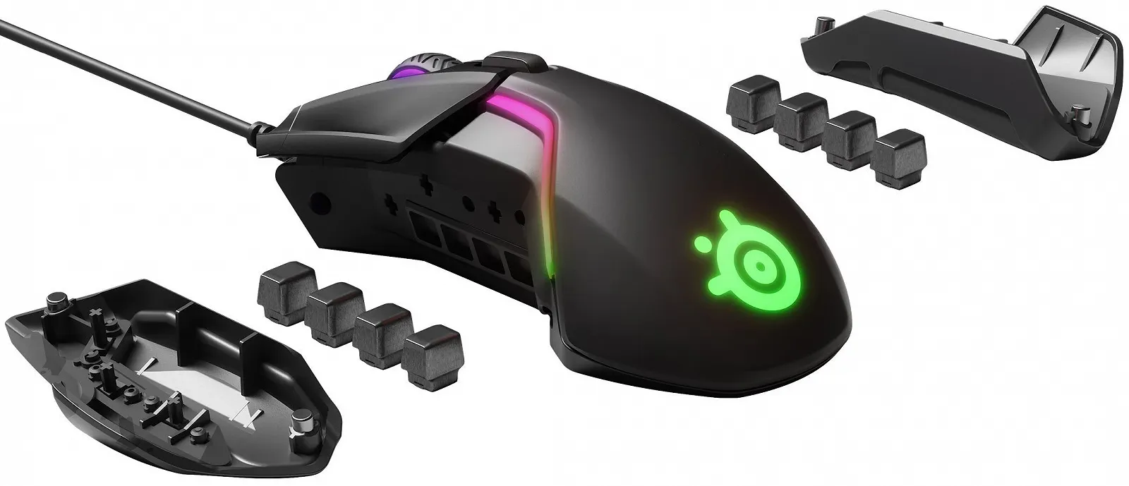 Мышь игровая SteelSeries Rival 600, 12000 CPI, TrueMove3+ Dual Optical Sensor, регулируемое расстояние отрыва 0,5 мм, система регулировки веса, RGB-подсветка, фото №4
