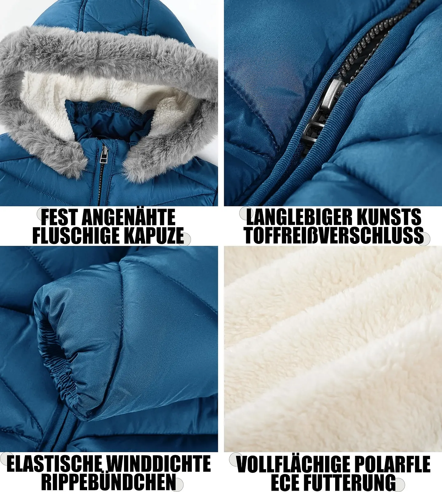 Зимове пальто з капюшоном Sunny Sprout для дівчат - зимова пухова куртка для дівчат з теплою флісовою підкладкою, фото №9