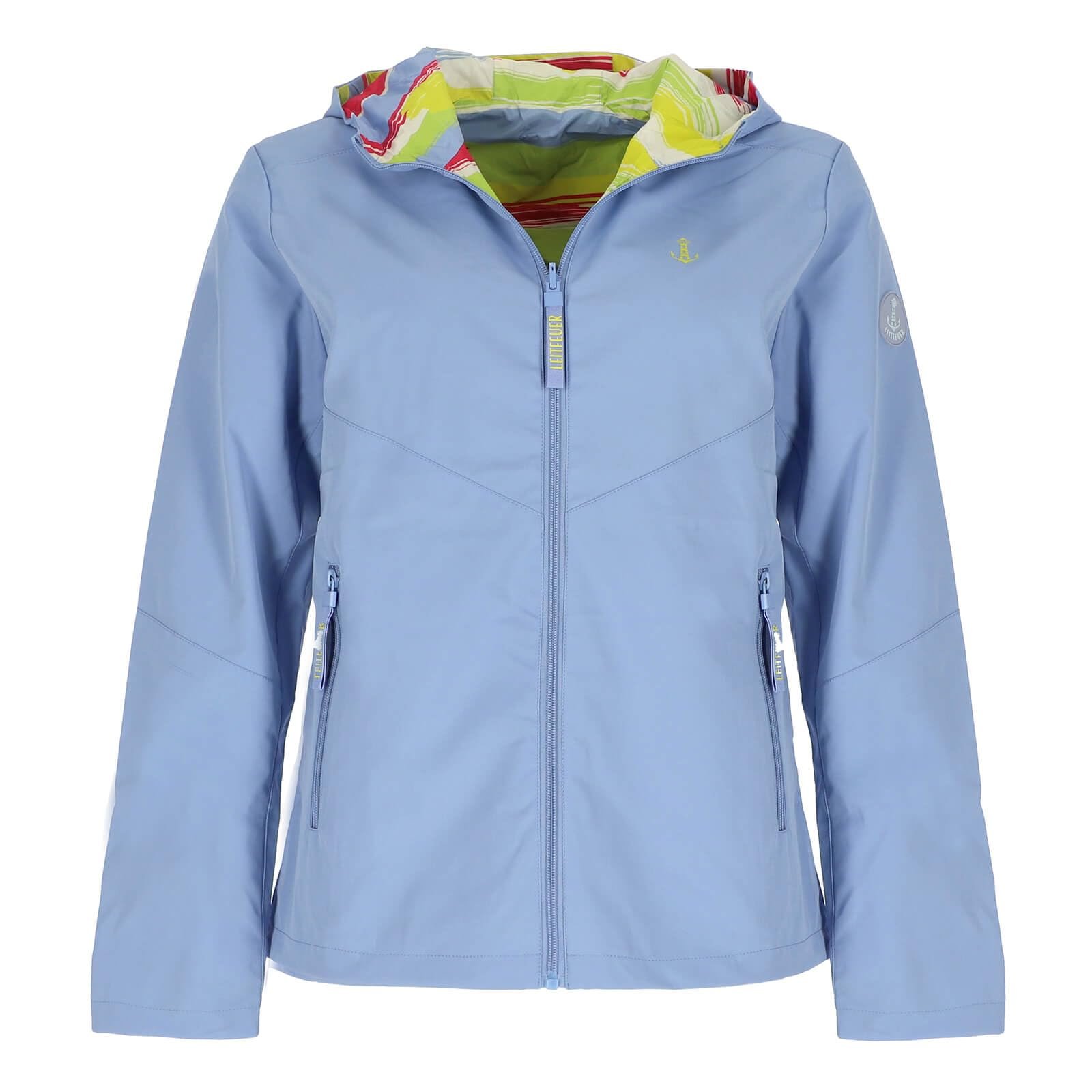 Женская куртка Leitfeuer Двусторонняя с капюшоном - однотонная и модная куртка для активного отдыха в цветную полоску, фото №1