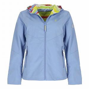 Женская куртка Leitfeuer Двусторонняя с капюшоном - однотонная и модная куртка для активного отдыха в цветную полоску - Фото 1