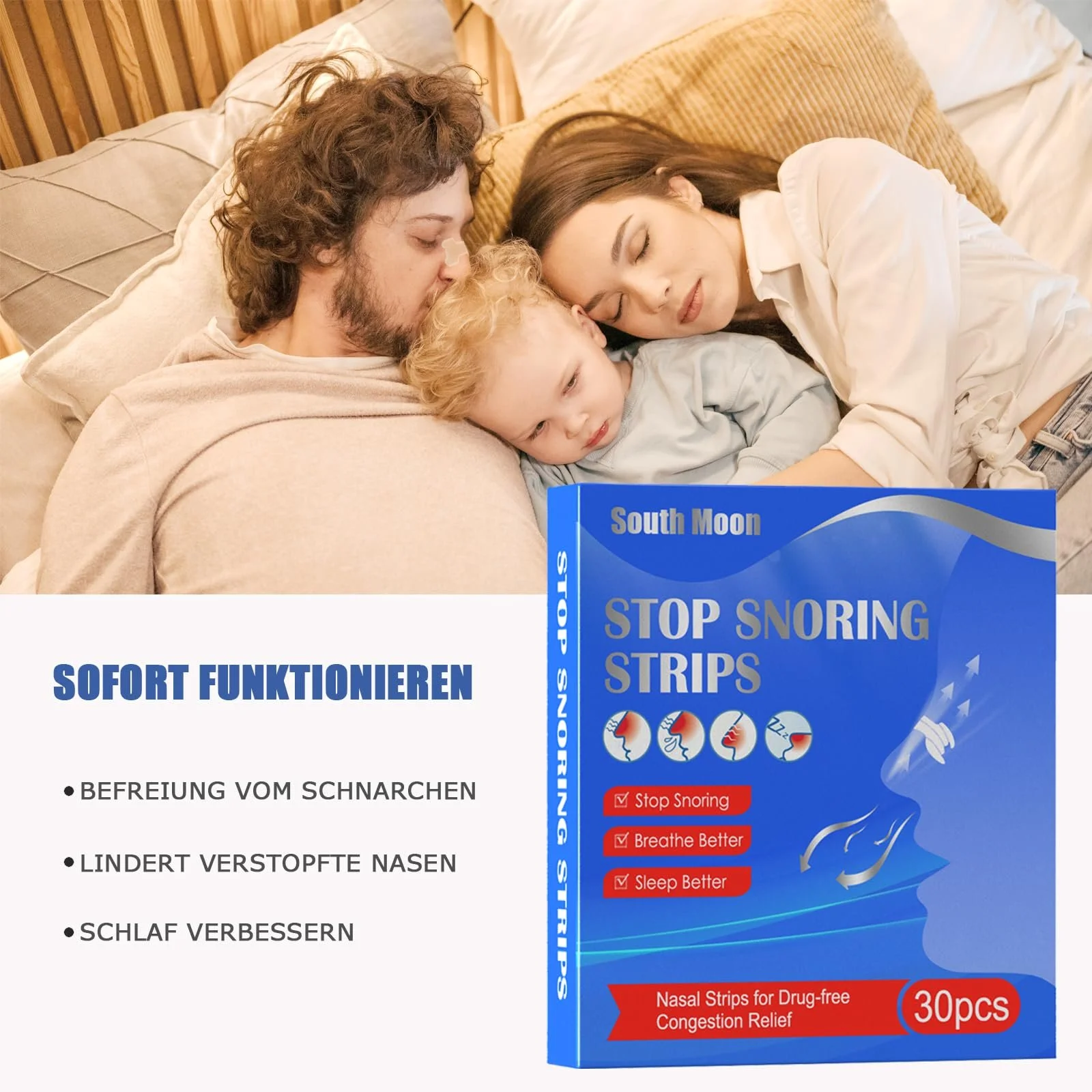 Пластирі для носа Проти хропіння 30 шт., фото №3