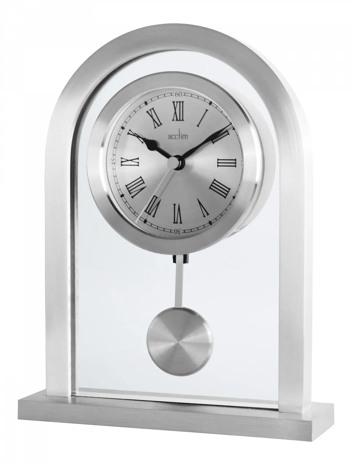 Годинник камінний Acctim Bathgate Скло з маятником Срібний, фото №6