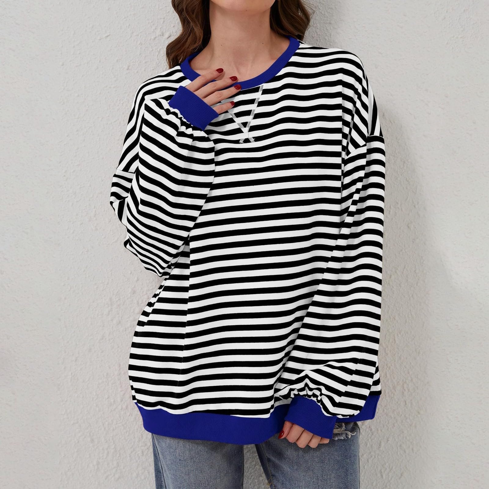 Пуловер NNGOTD Жіночий Смугастий Oversize, фото №5