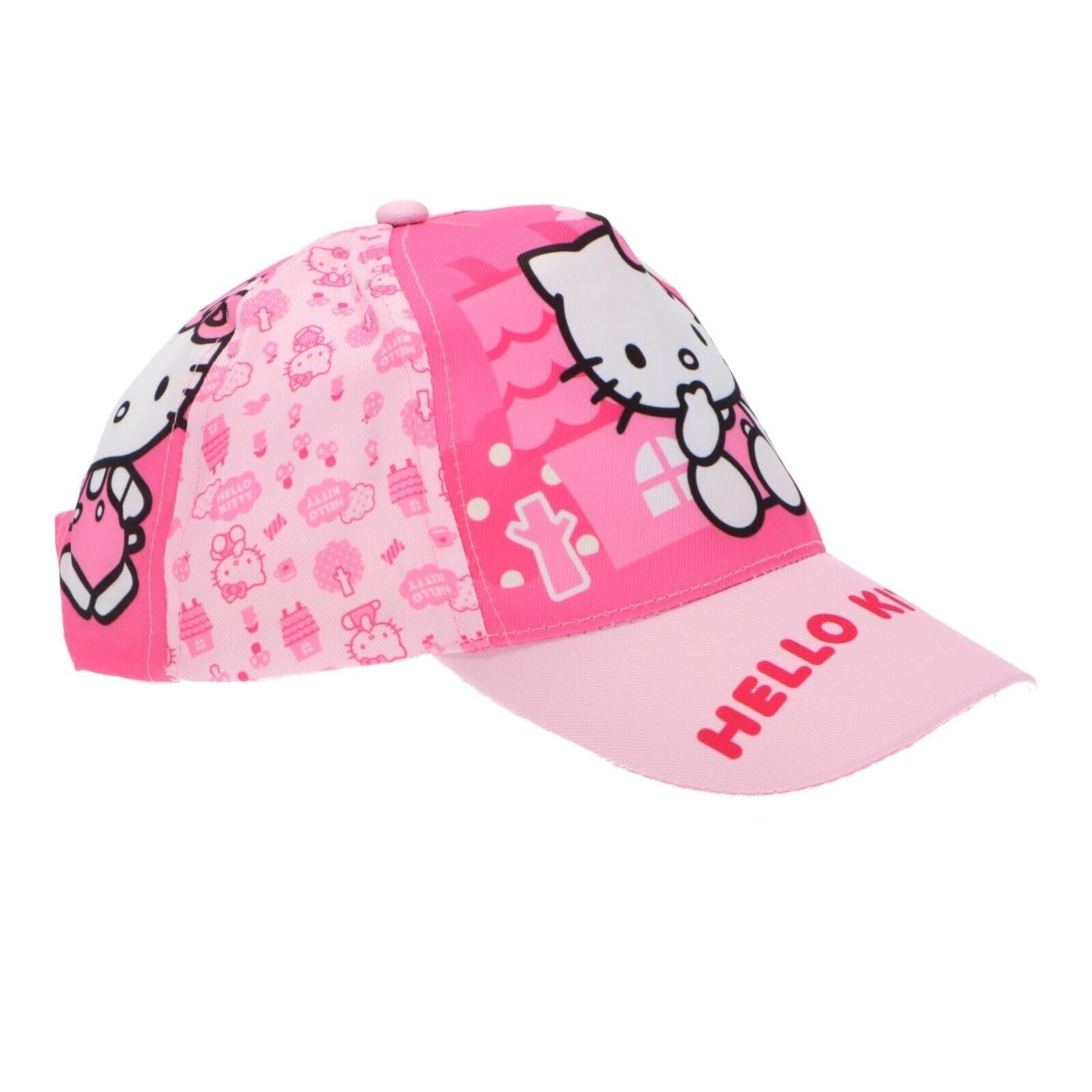 Бейсболка Hello Kitty Розмір 53 Wide Brim регульована на липучці UV Protection 100% Polyester, фото №1