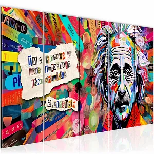 Модульна картина Runa Art Einstein Street Art 5 частин 044956a на флізеліновому полотні - Фото 1
