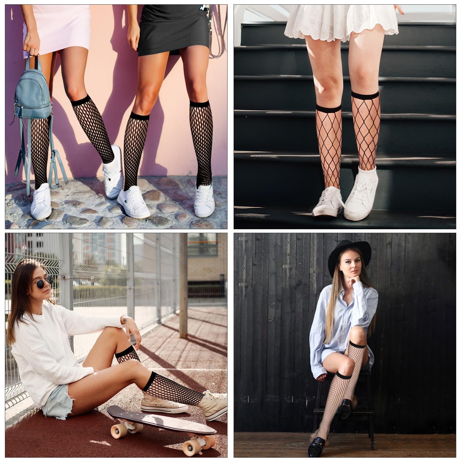 Чулки нейлоновые 4 пары (чёрный цвет), фото №7