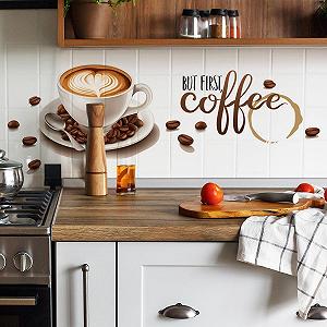 Наклейка на стіну HGDESIGN Coffee Time Owl Cappuccino (E) - Фото 1