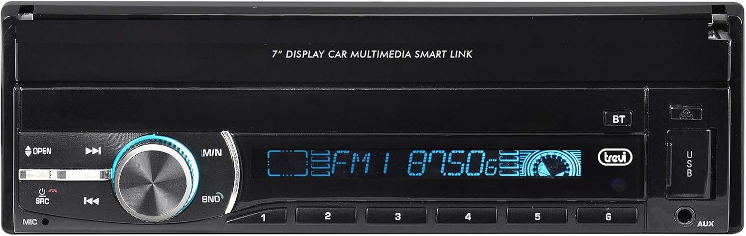 Автомагнитола Trevi MDV 6380 DAB / 7" / Сенсорная / Apple CarPlay / Android Auto / Bluetooth / USB / AUX / SD slot / DAB+ / 1DIN, фото №3 Автомагнитола Trevi MDV 6380 DAB / 7" / Сенсорная / Apple CarPlay / Android Auto / Bluetooth / USB / AUX / SD slot / DAB+ / 1DIN, фото №3