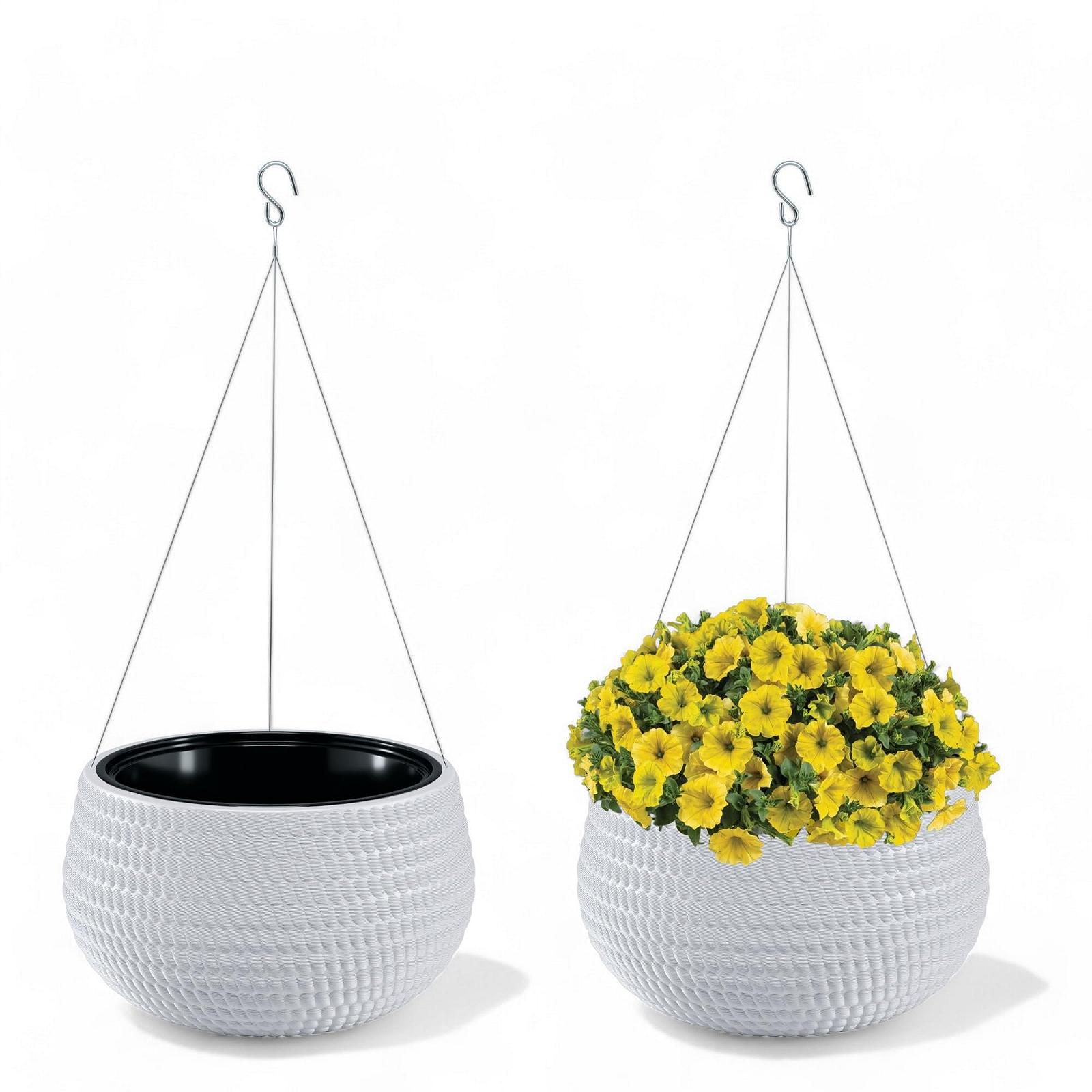 Підвісний вазон MELTOM Круглий 3D-ефект Світло-сірий, фото №6