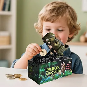 Скарбничка дитяча електронна Dinosaur зі звуковими ефектами ціна на synthetic.ua - Фото 1 Скарбничка дитяча електронна Dinosaur зі звуковими ефектами synthetic.ua - Фото 1