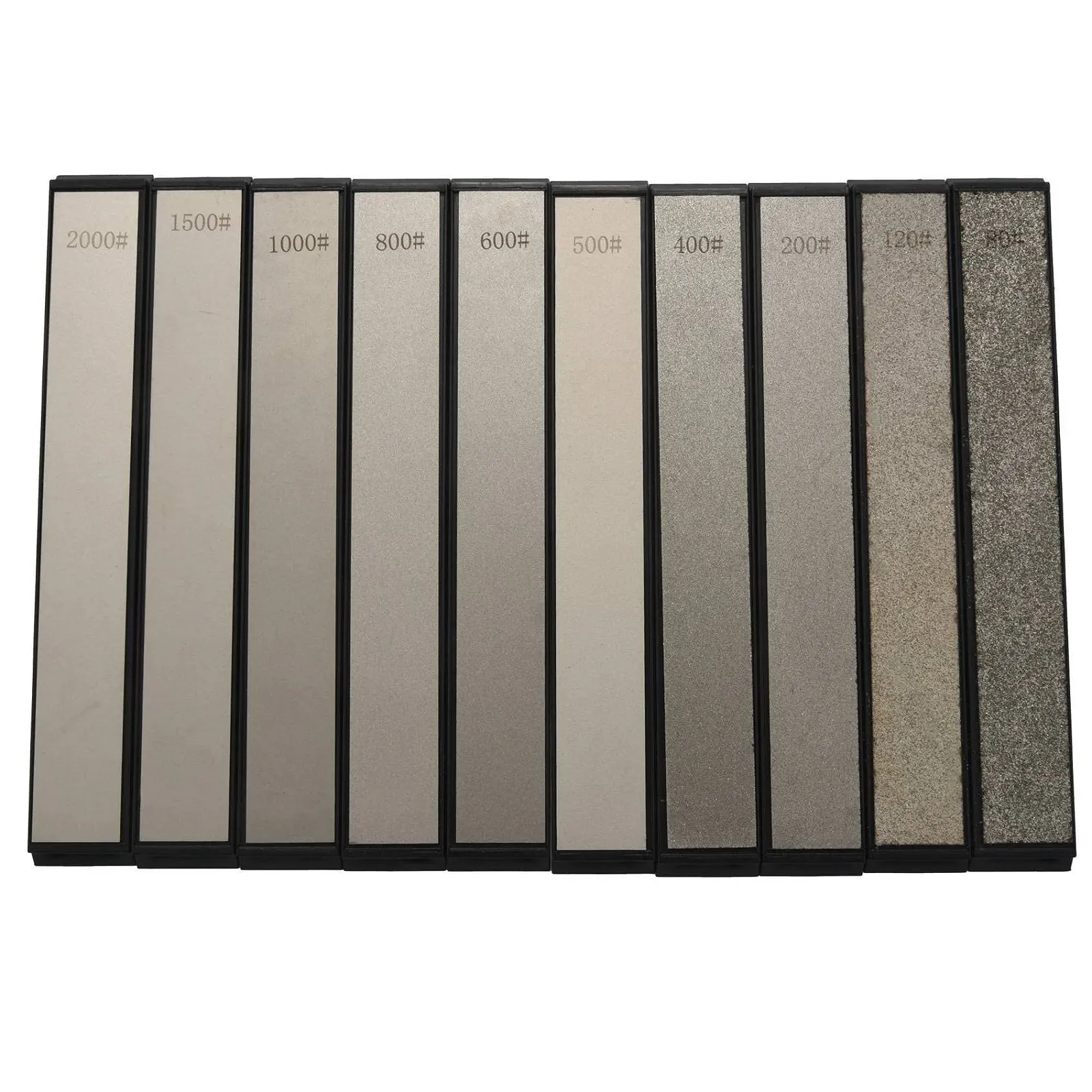 Набір алмазних точильних каменів 10 шт. 80-2000 грит, фото №1
