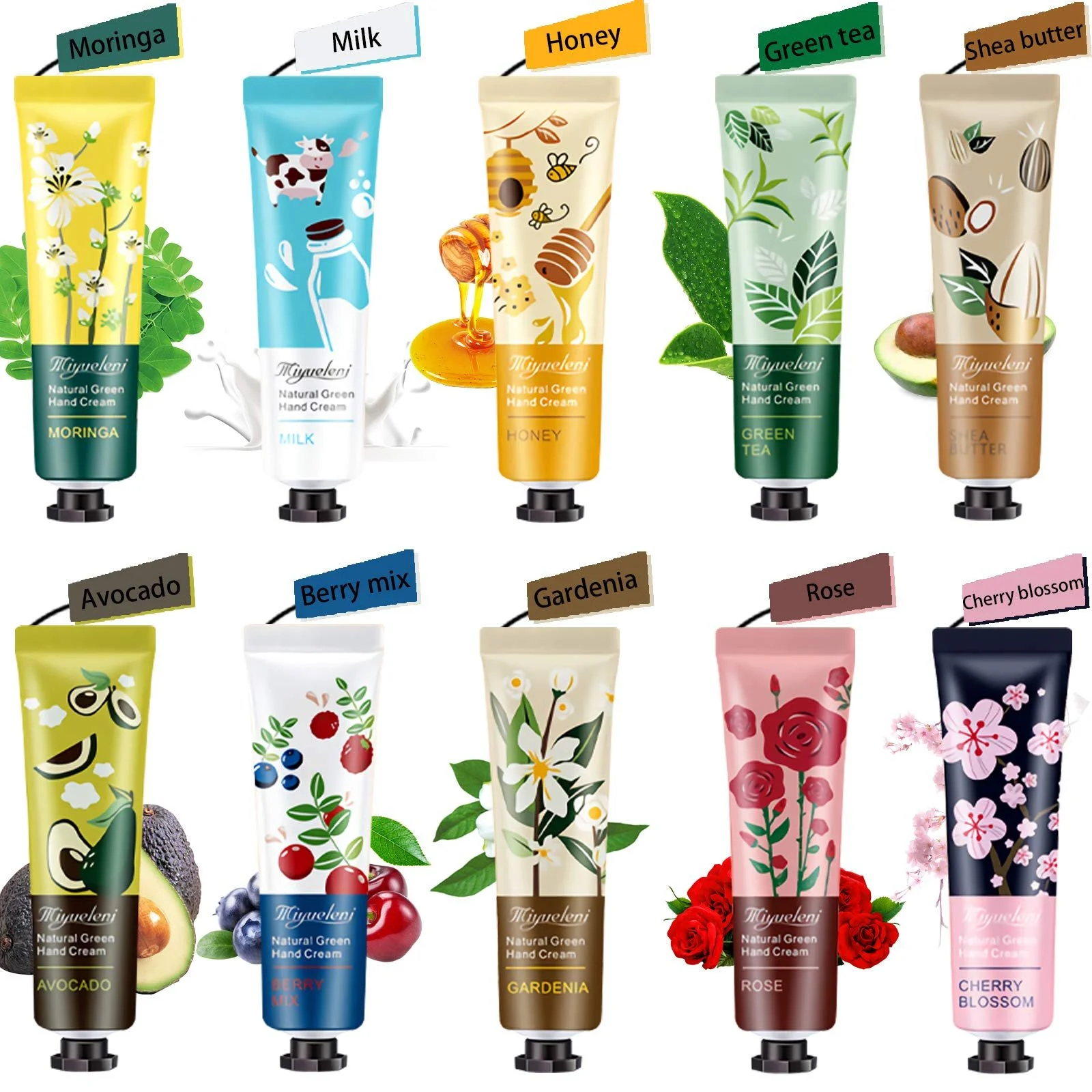 Крем для рук SmoBea Набір 20 штук x 30 мл, Міні-крем для рук Чотири сезони, фото №4