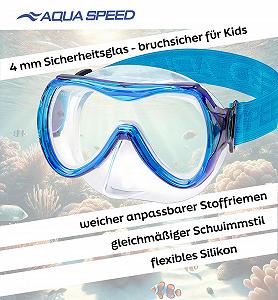 Маска для дайвінгу Aqua Speed Alize FS, дитяча, з одним склом + серветка з мікрофібри synthetic.ua - Фото 1