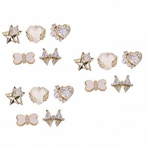 Наклейки для ногтей FRCOLOR 15 шт., декоративные наклейки для ногтей, декоративная наклейка для ногтей DIY, наклейки для ногтей DIY, 3d Haoshi - Фото 1