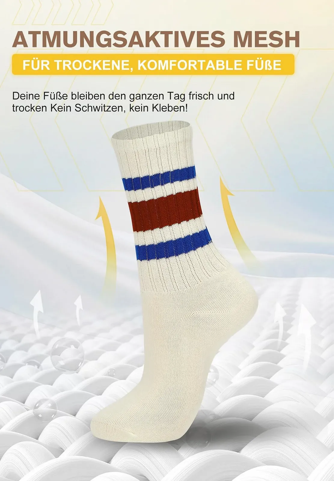 Жіночі шкарпетки в стилі ретро Смугасті Розмір 36-44, фото №4 Жіночі шкарпетки в стилі ретро Смугасті Розмір 36-44, фото №4