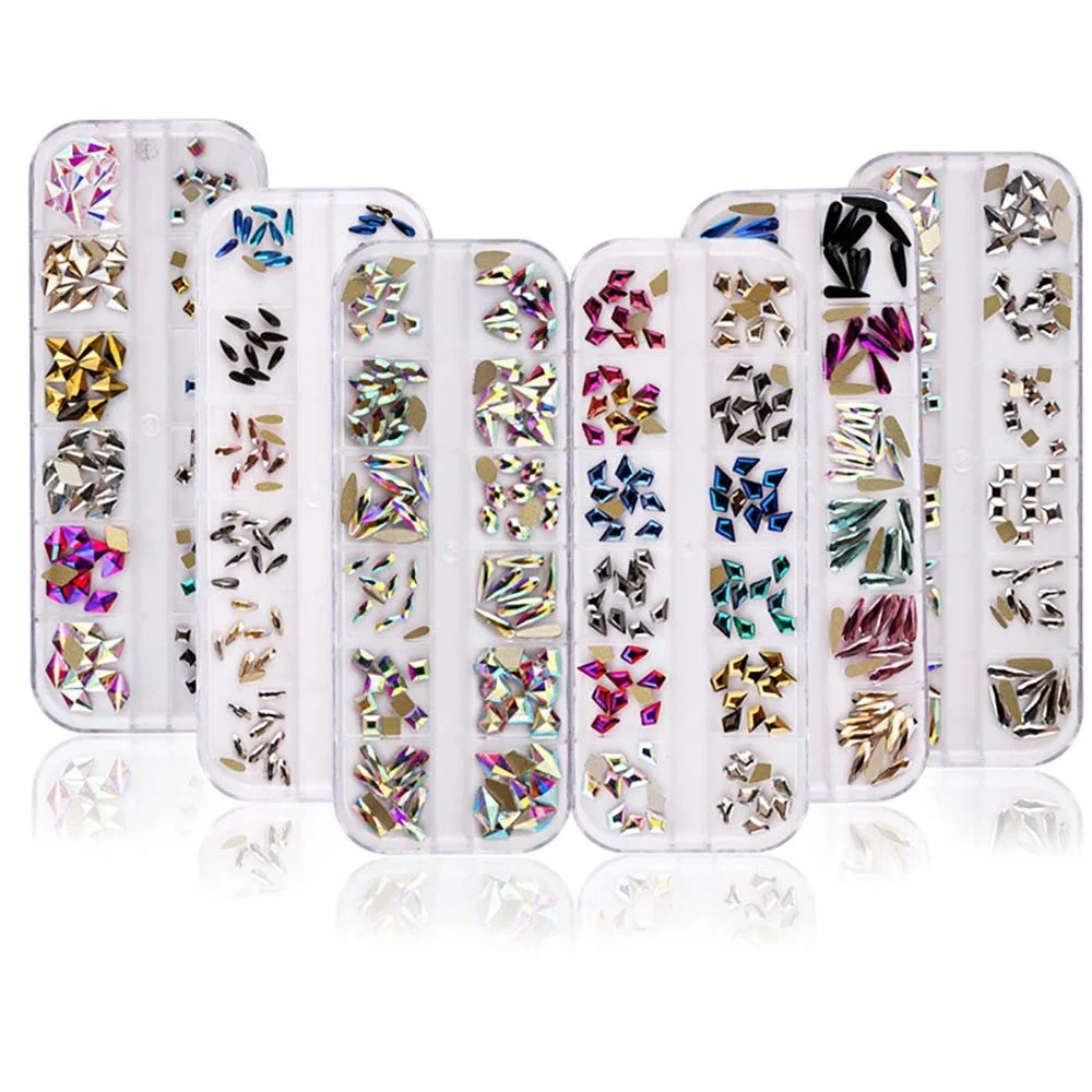Стрази для нігтів нерівні Діамант Кришталь Мікс кольорів Блискучі, фото №4 Стрази для нігтів нерівні Діамант Кришталь Мікс кольорів Блискучі, фото №4